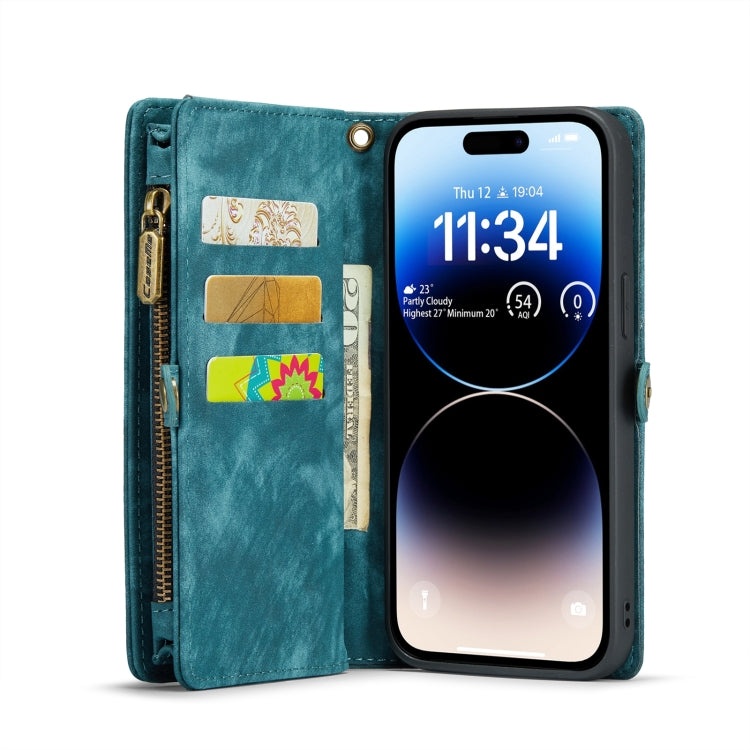 For iPhone 15 Pro CaseMe 008 Detachable Multifunctional Leather Phone Case(Blue) - iPhone 15 Pro Cases by CaseMe | Online Shopping South Africa | PMC Jewellery | Buy Now Pay Later Mobicred