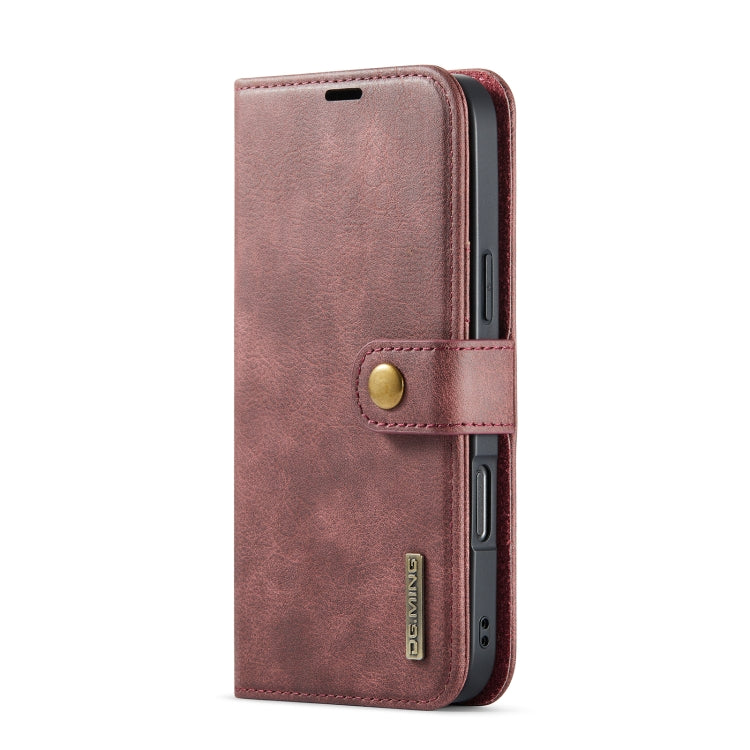 For iPhone 16 Pro DG.MING Crazy Horse Texture Detachable Magnetic Leather Phone Case(Red) - free shipping - PMC Jewellery - Order now!