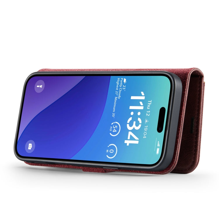 For iPhone 16 Pro DG.MING Crazy Horse Texture Detachable Magnetic Leather Phone Case(Red) - free shipping - PMC Jewellery - Order now!