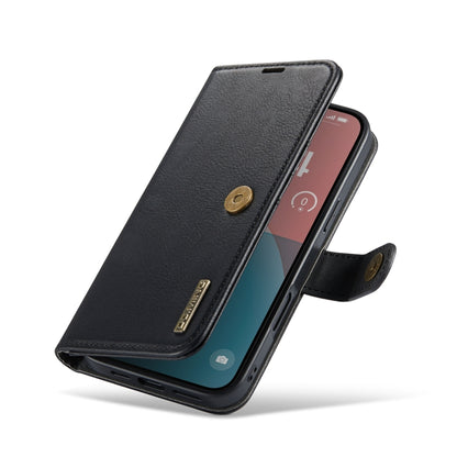 For iPhone 16 Plus DG.MING Crazy Horse Texture Detachable Magnetic Leather Phone Case(Black) - iPhone 16 Plus Cases by DG.MING | Online Shopping South Africa | PMC Jewellery | Buy Now Pay Later Mobicred