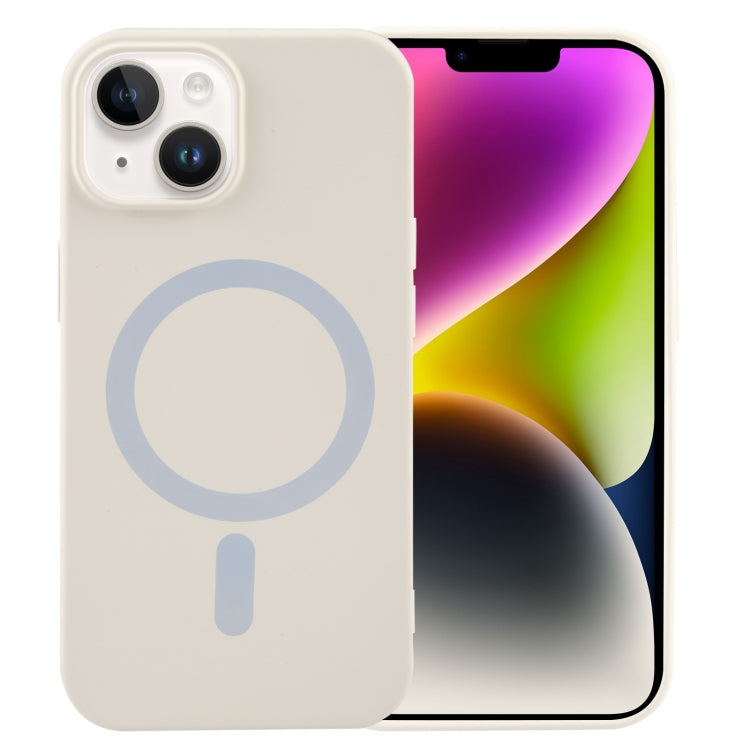 For iPhone 15 MagSafe Liquid Silicone Phone Case(White) - iPhone 15 Cases by PMC TechLife | Online Shopping South Africa | PMC TechLife