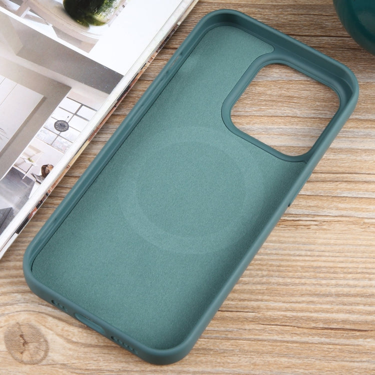 For iPhone 14 Pro MagSafe Liquid Silicone Phone Case(Deep Green) - iPhone 14 Pro Cases by PMC TechLife | Online Shopping South Africa | PMC TechLife