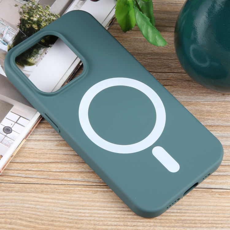 For iPhone 13 Pro MagSafe Liquid Silicone Phone Case(Deep Green) - iPhone 13 Pro Cases by PMC TechLife | Online Shopping South Africa | PMC TechLife