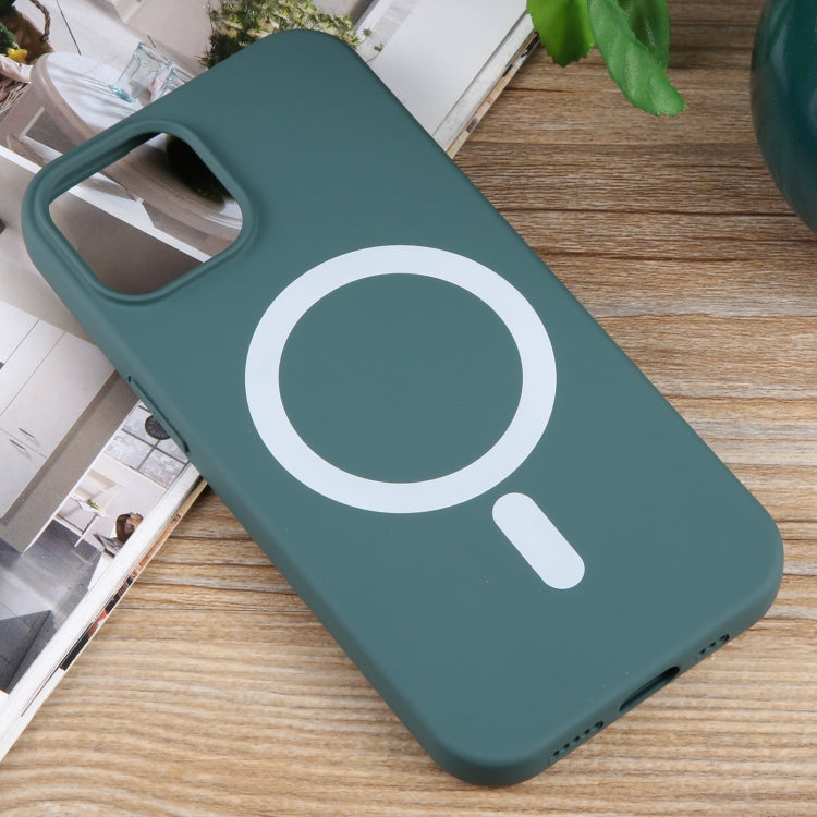 For iPhone 11 MagSafe Liquid Silicone Phone Case(Deep Green) - iPhone 11 Cases by PMC TechLife | Online Shopping South Africa | PMC TechLife