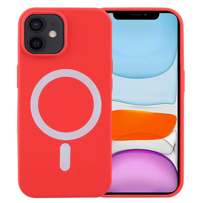 For iPhone 11 MagSafe Liquid Silicone Phone Case(Red) - iPhone 11 Cases by PMC Jewellery | Online Shopping South Africa | PMC Jewellery