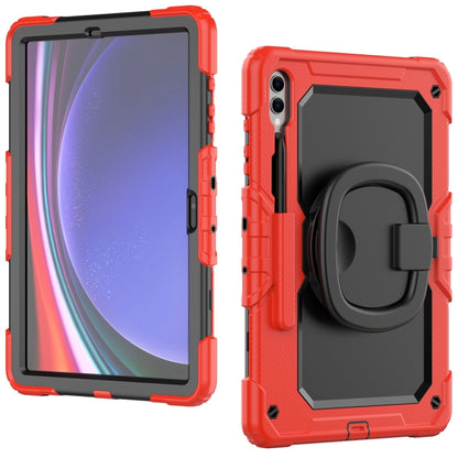 For Samsung Galaxy Tab S9+ / S10+ D Type Silicone Hybrid PC Tablet Case with Handle Holder(Red) - Galaxy Tab S9+ Cases by PMC Jewellery | Online Shopping South Africa | PMC Jewellery | Buy Now Pay Later Mobicred