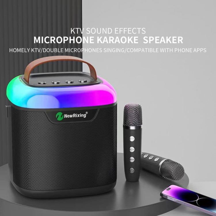 New RiXing NR8805 TWS Portable Smart Bluetooth Speaker with RGB Lighting(Black) - free shipping - PMC Jewellery - Order now!