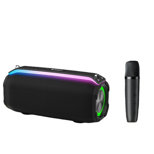 New RiXing NR8809 20W Outdoor Portable TWS Smart Wireless Bluetooth Speaker, Style:Single Mic(Black) - Desktop Speaker by NewRixing | Online Shopping South Africa | PMC Jewellery | Buy Now Pay Later Mobicred