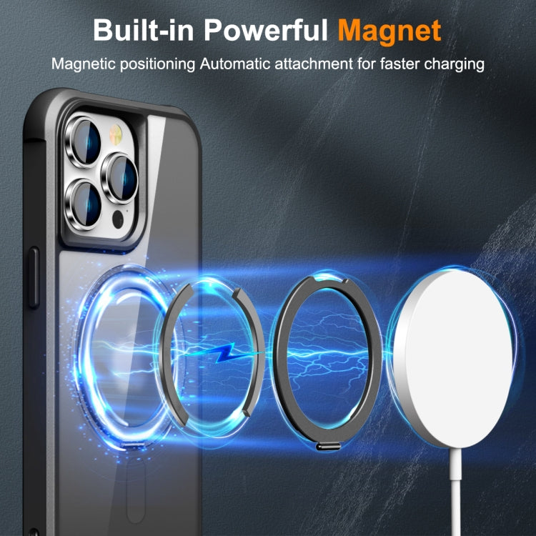 For iPhone 15 Pro Max MagSafe Magnetic Rotating Holder Phone Case(Black) - iPhone 15 Pro Max Cases by PMC Jewellery | Online Shopping South Africa | PMC Jewellery