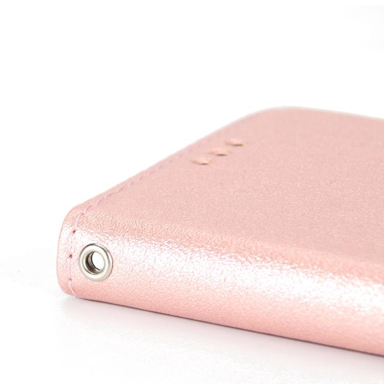 For iPhone 16e Multifunctional Horizontal Flip Leather Phone Case with Three Card Slots(Rose Gold) - iPhone 16e Cases by PMC TechLife | Online Shopping South Africa | PMC TechLife | Buy Now Pay Later Mobicred