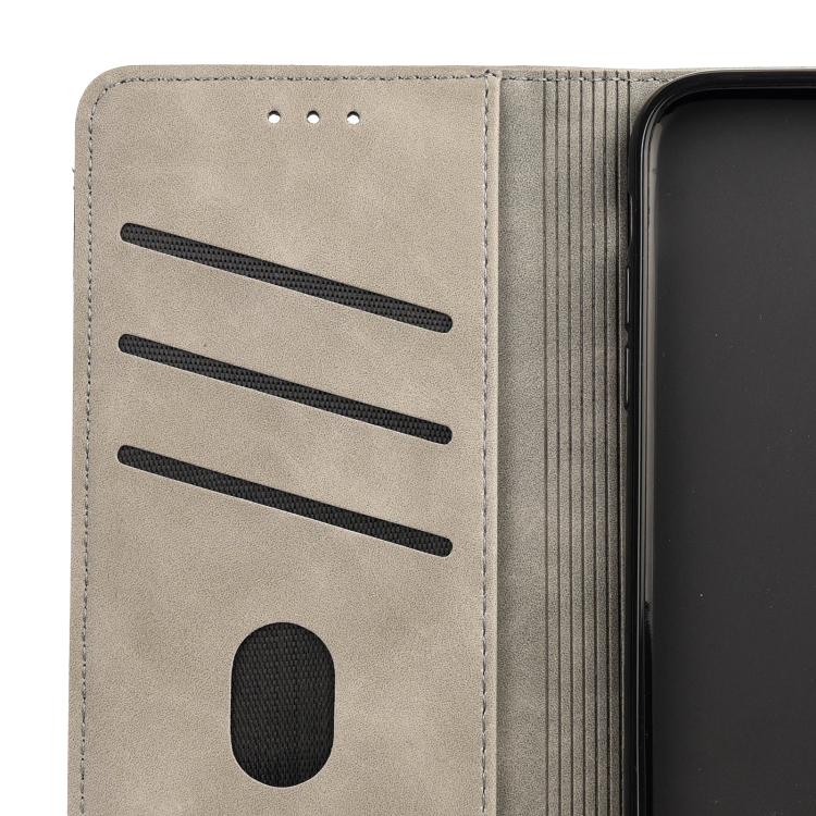 For iPhone 16e Skin Feel Splicing Leather Phone Case(Grey) - iPhone 16e Cases by PMC TechLife | Online Shopping South Africa | PMC TechLife | Buy Now Pay Later Mobicred