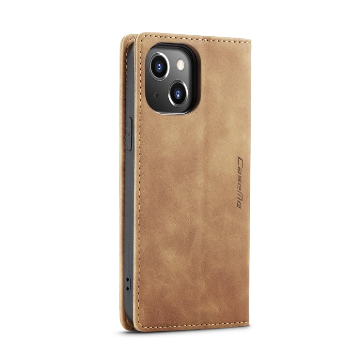 For iPhone 15 Plus CaseMe 013 Multifunctional Horizontal Flip Leather Phone Case(Brown) - iPhone 15 Plus Cases by CaseMe | Online Shopping South Africa | PMC Jewellery | Buy Now Pay Later Mobicred