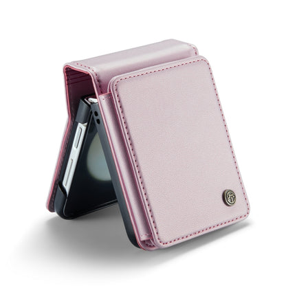 For Samsung Galaxy Z Flip5 CaseMe C22 PC+TPU Business Style RFID Anti-theft Leather Phone Case(Pink) - Galaxy Z Flip5 Cases by CaseMe | Online Shopping South Africa | PMC Jewellery | Buy Now Pay Later Mobicred