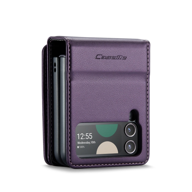 For Samsung Galaxy Z Flip4 5G CaseMe C22 PC+TPU Business Style RFID Anti-theft Leather Phone Case(Purple) - Galaxy Z Flip4 5G Cases by CaseMe | Online Shopping South Africa | PMC Jewellery | Buy Now Pay Later Mobicred