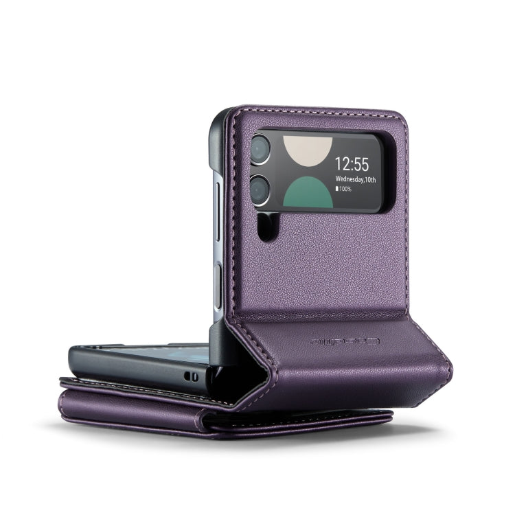 For Samsung Galaxy Z Flip4 5G CaseMe C22 PC+TPU Business Style RFID Anti-theft Leather Phone Case(Purple) - Galaxy Z Flip4 5G Cases by CaseMe | Online Shopping South Africa | PMC Jewellery | Buy Now Pay Later Mobicred