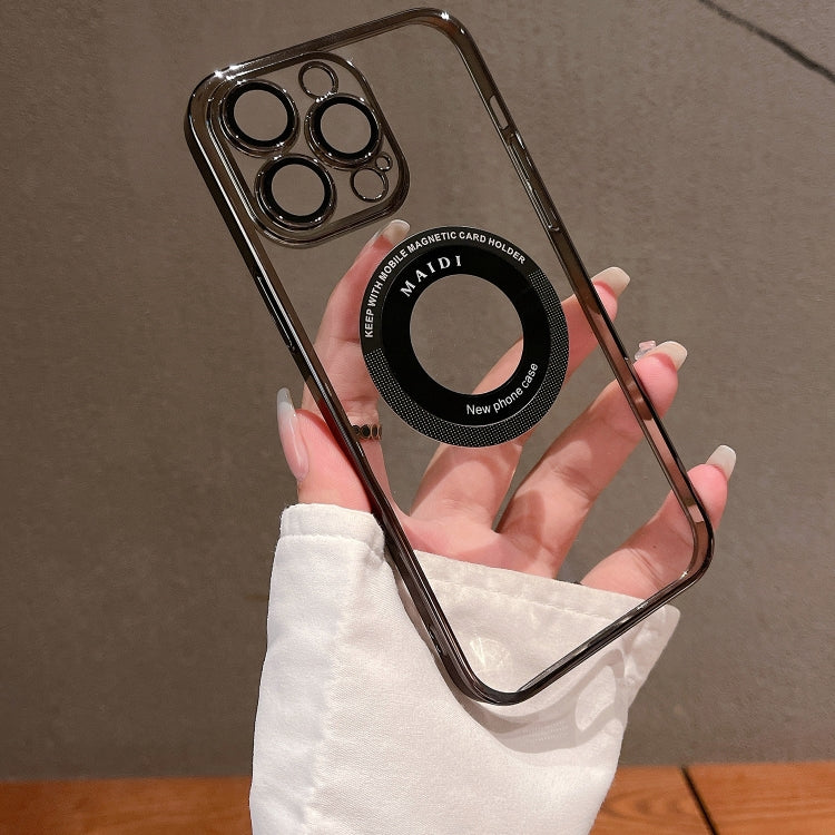 For iPhone 12 Pro Max Magsafe Electroplate PC Phone Case(Black) - iPhone 12 Pro Max Cases by PMC TechLife | Online Shopping South Africa | PMC TechLife
