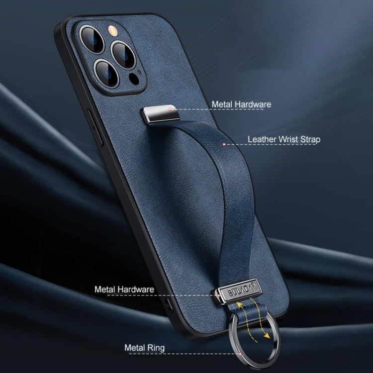 For iPhone 16 Pro SULADA Tide Cool Series PC + Leather Texture Skin Feel Phone Case(Blue) - iPhone 16 Pro Cases by SULADA | Online Shopping South Africa | PMC Jewellery | Buy Now Pay Later Mobicred