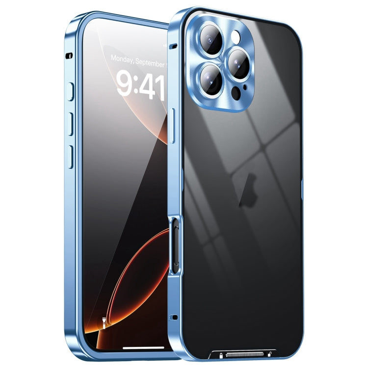 For iPhone 16 Pro Max Frosted Metal Phone Case(Blue) - iPhone 16 Pro Max Cases by PMC Jewellery | Online Shopping South Africa | PMC Jewellery | Buy Now Pay Later Mobicred