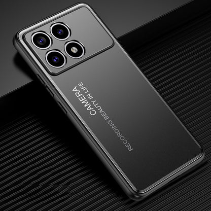 For Xiaomi Redmi K70 Frosted Metal Phone Case(Black) - K70 Cases by PMC Jewellery | Online Shopping South Africa | PMC Jewellery | Buy Now Pay Later Mobicred