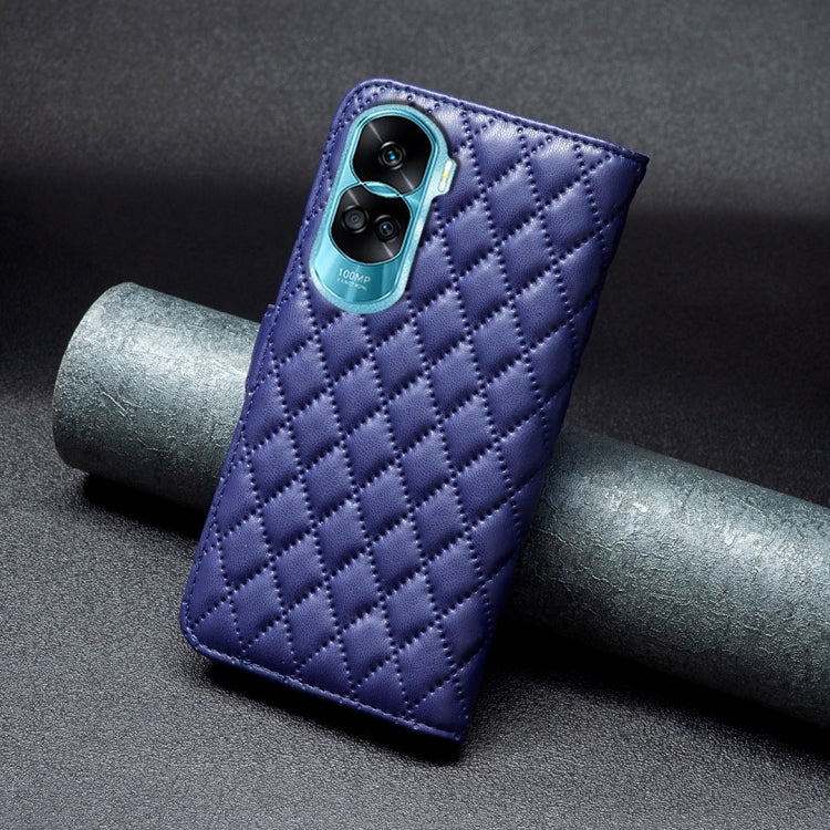 For Honor 90 Lite/X50i Diamond Lattice Wallet Flip Leather Phone Case(Blue) - Honor Cases by PMC TechLife | Online Shopping South Africa | PMC TechLife | Buy Now Pay Later Mobicred