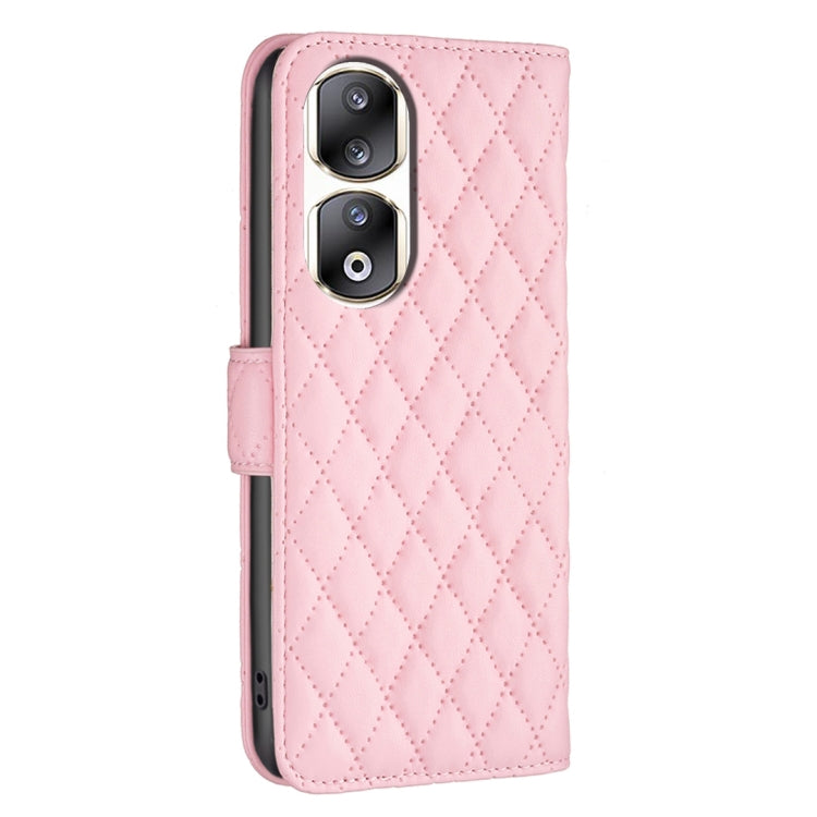 For Honor 90 Pro Diamond Lattice Wallet Flip Leather Phone Case(Pink) - Honor Cases by PMC TechLife | Online Shopping South Africa | PMC TechLife | Buy Now Pay Later Mobicred