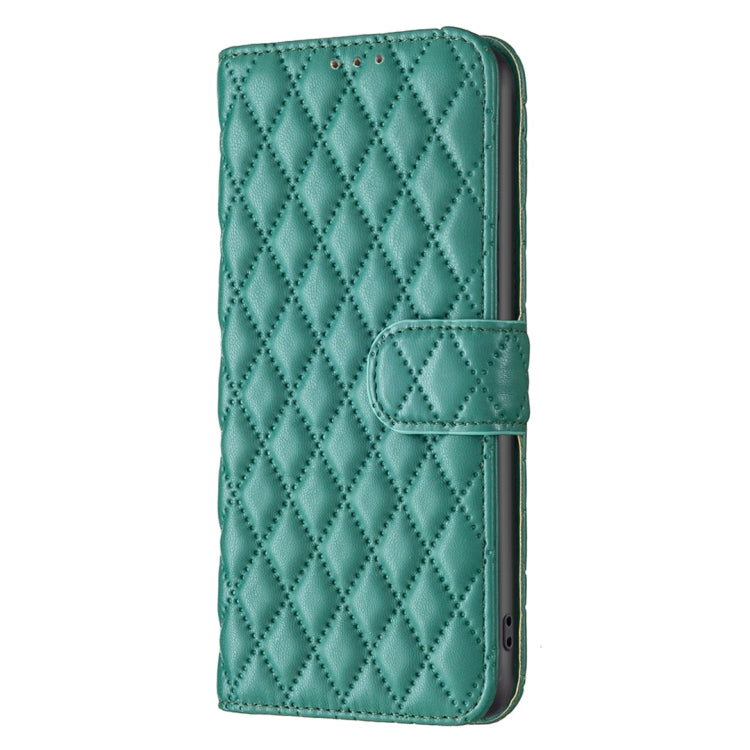 For Honor 100 Diamond Lattice Wallet Flip Leather Phone Case(Green) - Honor Cases by PMC TechLife | Online Shopping South Africa | PMC TechLife | Buy Now Pay Later Mobicred