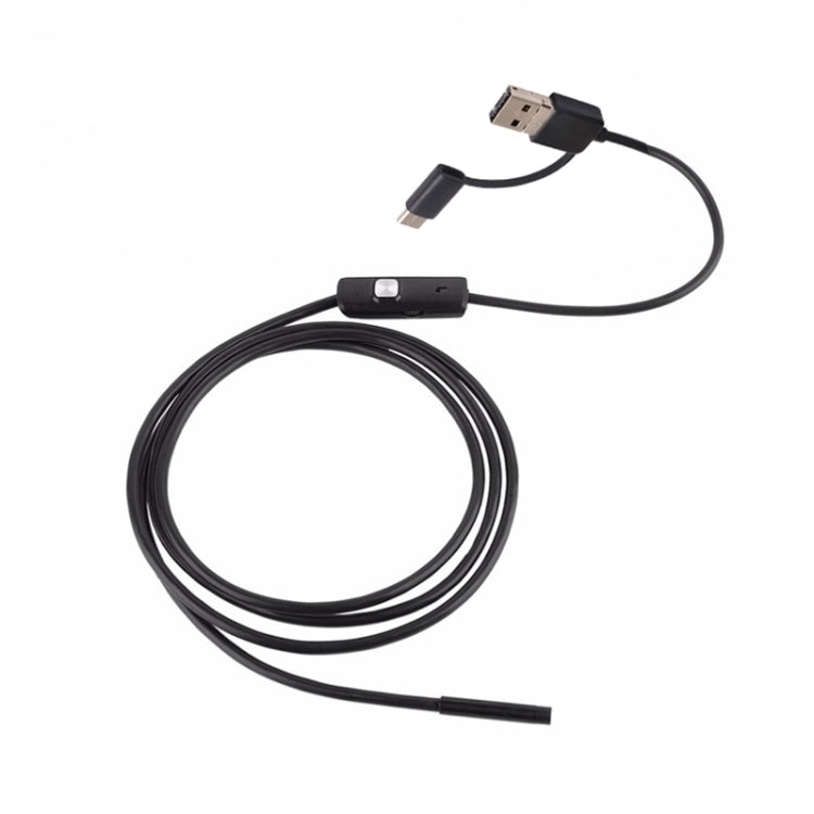 AN100 3 in 1 IP67 Waterproof USB-C / Type-C + Micro USB + USB HD Endoscope Snake Tube Inspection Camera for Parts of OTG Function Android Mobile Phone, with 6 LEDs, Lens Diameter:5.5mm(Length: 1m) -  by PMC Jewellery | Online Shopping South Africa | PMC Jewellery | Buy Now Pay Later Mobicred