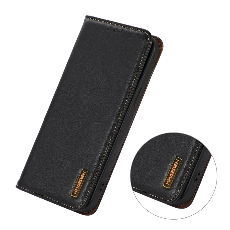 For Sony Xperia 5 V KHAZNEH Nappa Top Layer Cowhide Leather Phone Case(Black) - Sony Cases by PMC TechLife | Online Shopping South Africa | PMC TechLife | Buy Now Pay Later Mobicred
