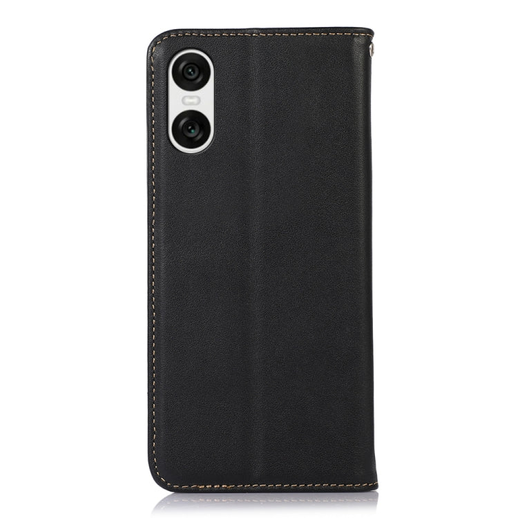 For Sony Xperia 10 VI KHAZNEH Nappa Top Layer Cowhide Leather Phone Case(Black) - Sony Cases by PMC TechLife | Online Shopping South Africa | PMC TechLife | Buy Now Pay Later Mobicred