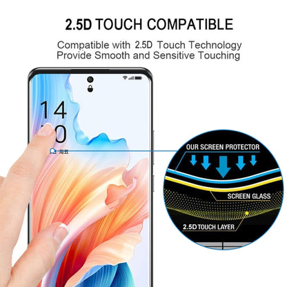 For OPPO A2 Pro 9H HD 3D Curved Edge Tempered Glass Film(Black) - A2 Pro Tempered Glass by PMC Jewellery | Online Shopping South Africa | PMC Jewellery | Buy Now Pay Later Mobicred