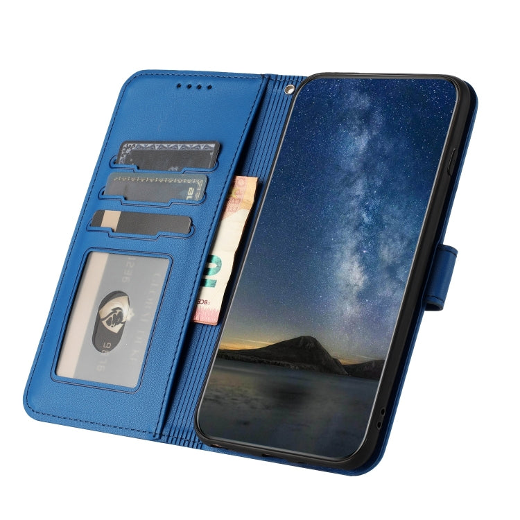 For Motorola Moto E13 Datura Flower Embossed Flip Leather Phone Case(Blue) - Motorola Cases by PMC TechLife | Online Shopping South Africa | PMC TechLife | Buy Now Pay Later Mobicred