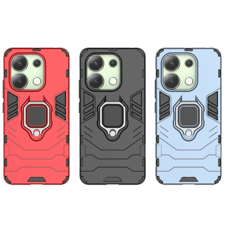 For Xiaomi Redmi Note 13 4G Shockproof PC + TPU Holder Phone Case(Navy Blue) - Note 13 Cases by PMC TechLife | Online Shopping South Africa | PMC TechLife | Buy Now Pay Later Mobicred