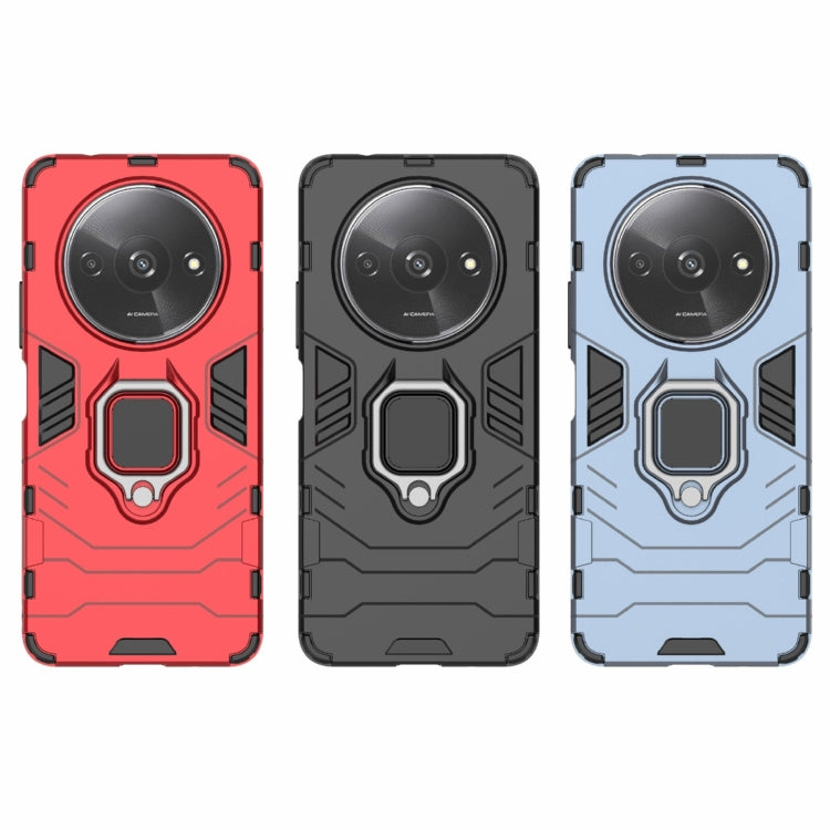 For Xiaomi Redmi A3 4G Shockproof PC + TPU Holder Phone Case(Red) - Xiaomi Cases by PMC TechLife | Online Shopping South Africa | PMC TechLife | Buy Now Pay Later Mobicred