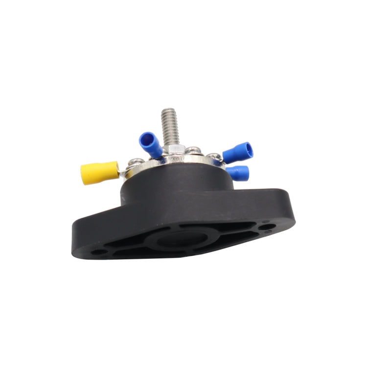 5/16 inch M8 RV Yacht 8-way Terminal Stud with 2pcs M5x20 Screws + Terminals(Black) - Booster Cable & Clip by PMC TechLife | Online Shopping South Africa | PMC TechLife | Buy Now Pay Later Mobicred
