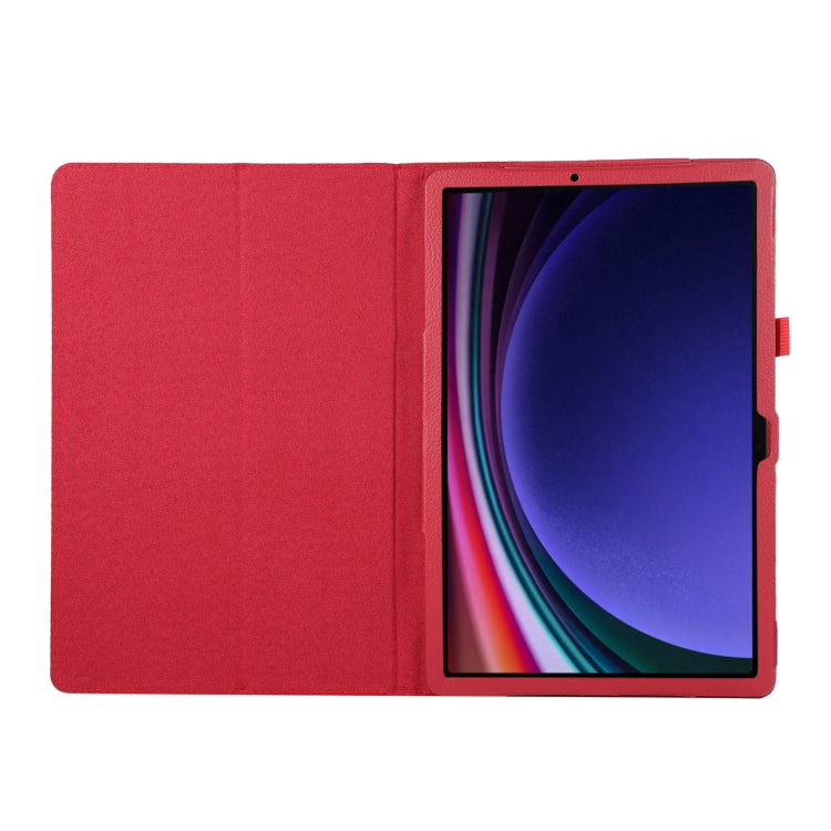 For Samsung Galaxy Tab S9+ / S10+ Litchi Texture Leather Tablet Case with Holder(Red) - Other Galaxy Tab PC by PMC Jewellery | Online Shopping South Africa | PMC Jewellery | Buy Now Pay Later Mobicred