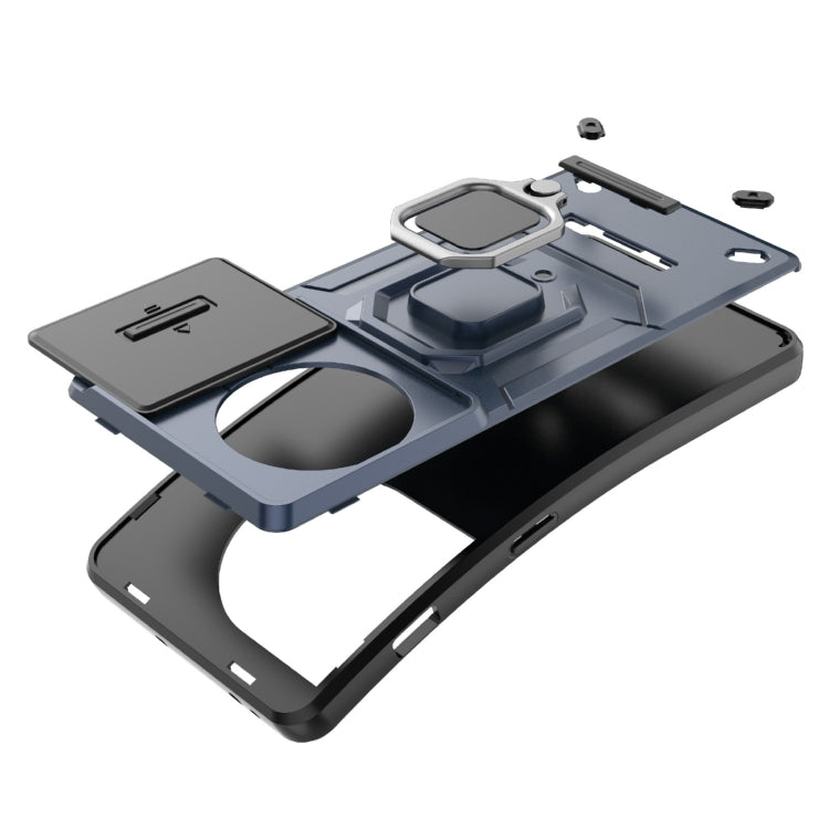 For OnePlus 11 5G Sliding Camshield TPU + PC Shockproof Phone Case with Holder(Blue) - free shipping - PMC TechLife - Order now!