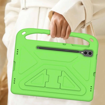 For Samsung Galaxy Tab S9+ Handle EVA Shockproof Tablet Case with Holder(Green) - Galaxy Tab S9+ Cases by PMC Jewellery | Online Shopping South Africa | PMC Jewellery | Buy Now Pay Later Mobicred