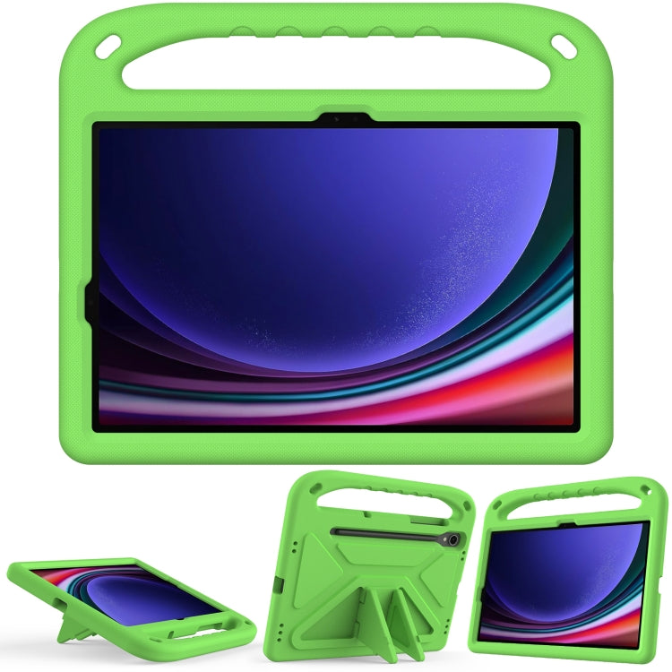 For Samsung Galaxy Tab S9 Handle EVA Shockproof Tablet Case with Holder(Green) - free shipping - PMC Jewellery - Order now!