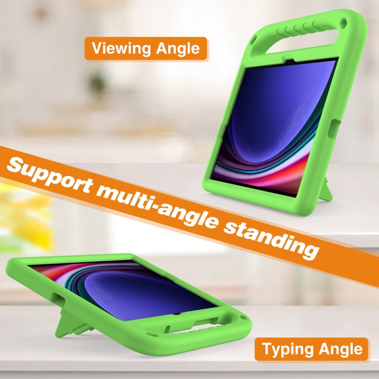 For Samsung Galaxy Tab S9 Handle EVA Shockproof Tablet Case with Holder(Green) - free shipping - PMC Jewellery - Order now!