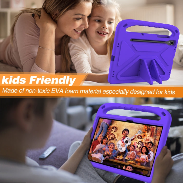 For Samsung Galaxy Tab S9 Handle EVA Shockproof Tablet Case with Holder(Purple) - free shipping - PMC Jewellery - Order now!