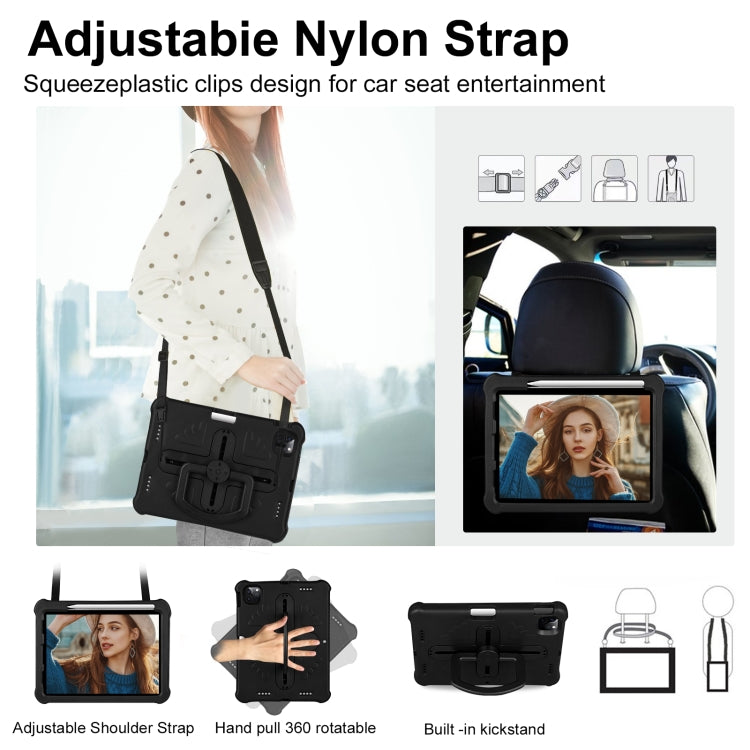 For iPad Pro 11 2024 Shield 360 Rotation Handle EVA Shockproof PC Tablet Case(Black) - iPad Pro 11 2024 Cases by PMC TechLife | Online Shopping South Africa | PMC TechLife | Buy Now Pay Later Mobicred