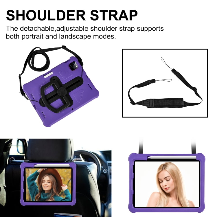 For iPad Pro 11 2024 Shield 360 Rotation Handle EVA Shockproof PC Tablet Case(Purple Black) - iPad Pro 11 2024 Cases by PMC TechLife | Online Shopping South Africa | PMC TechLife | Buy Now Pay Later Mobicred