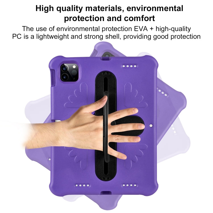 For iPad Air 11 2024 Shield 360 Rotation Handle EVA Shockproof PC Tablet Case(Purple Black) - iPad Air 11 2024 Cases by PMC Jewellery | Online Shopping South Africa | PMC Jewellery | Buy Now Pay Later Mobicred