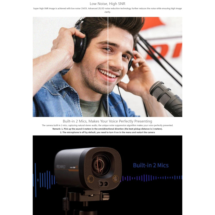 FEELWORLD HV10X Professional Streaming Camera Full HD 1080P 60fps USB 3.0 HDMI(US Plug) - free shipping - PMc TechLife - Order now!