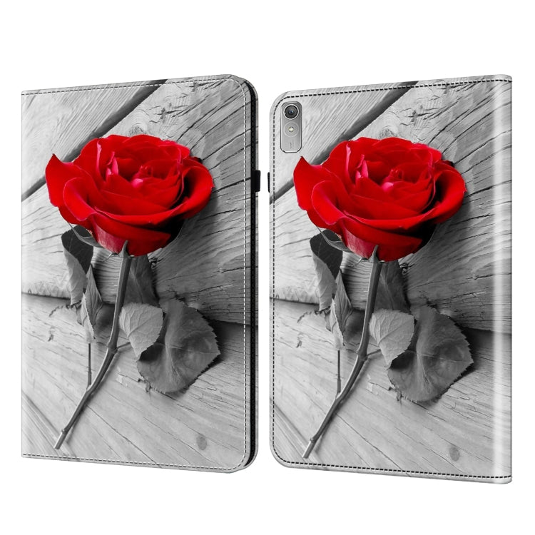 For Lenovo Xiaoxin Pad Pro 12.7 Crystal Texture Painted Leather Tablet Case(Rose) - Lenovo by PMC TechLife | Online Shopping South Africa | PMC TechLife | Buy Now Pay Later Mobicred