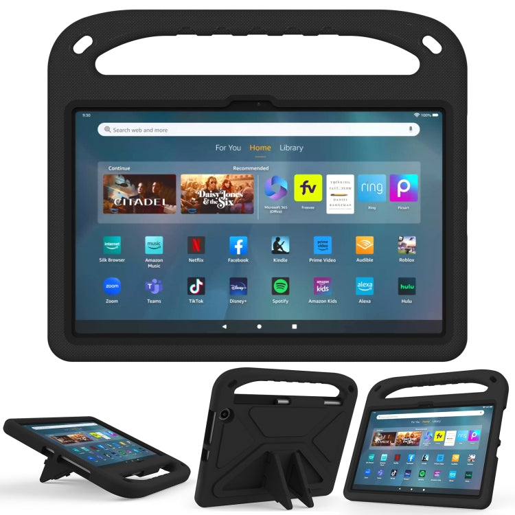 For Amazon Kindle Fire Max 11 Handle EVA Shockproof Tablet Case with Holder(Black) - Amazon by PMC TechLife | Online Shopping South Africa | PMC TechLife | Buy Now Pay Later Mobicred