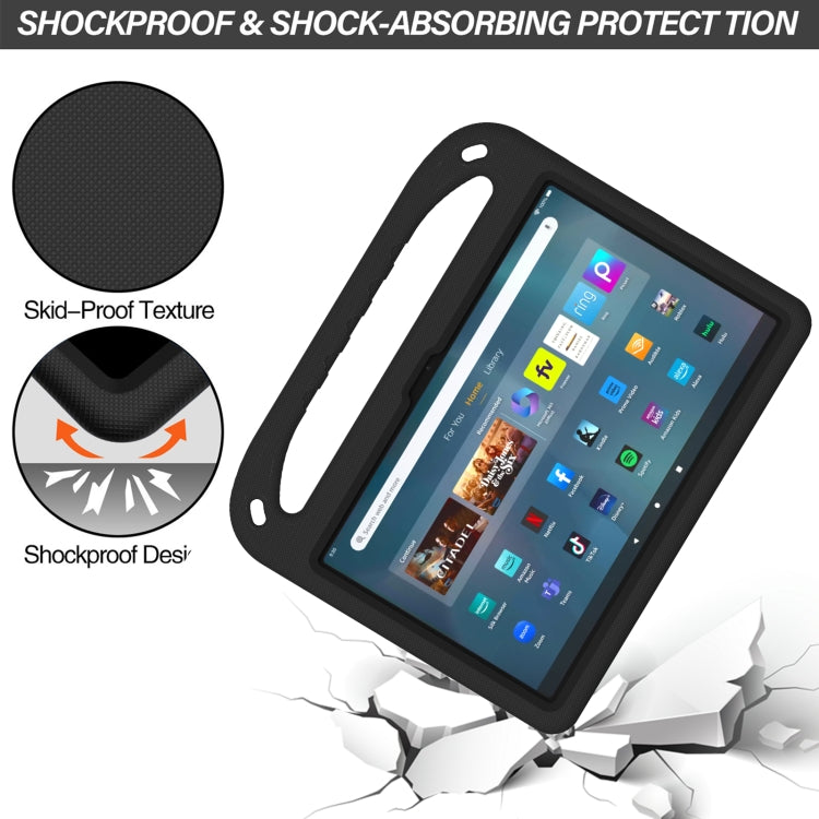 For Amazon Kindle Fire Max 11 Handle EVA Shockproof Tablet Case with Holder(Black) - Amazon by PMC TechLife | Online Shopping South Africa | PMC TechLife | Buy Now Pay Later Mobicred