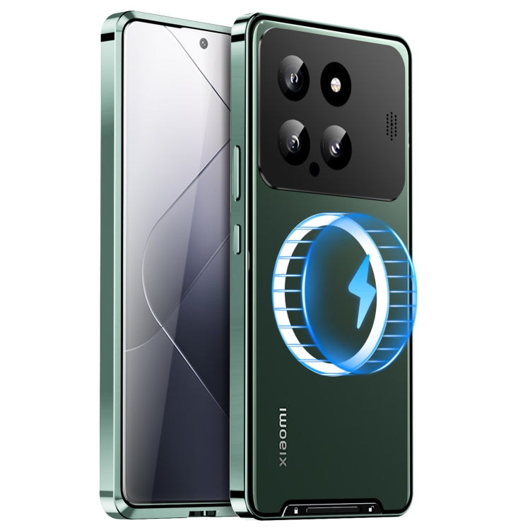 For Xiaomi 14 Aromatherapy Magnetic Metal Phone Case(Green) - 14 Cases by PMC Jewellery | Online Shopping South Africa | PMC Jewellery