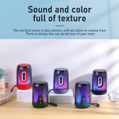 T&G TG-652 Portable RGB Light Transparent Bluetooth Speaker(Red) - Desktop Speaker by T&G | Online Shopping South Africa | PMC Jewellery | Buy Now Pay Later Mobicred