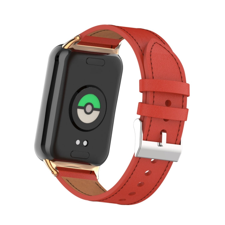 For Xiaomi Smart Band 9 Pro / 8 Pro 18mm Microfiber Sewing Leather Watch Band(Red) - free shipping - PMc TechLife - Order now!